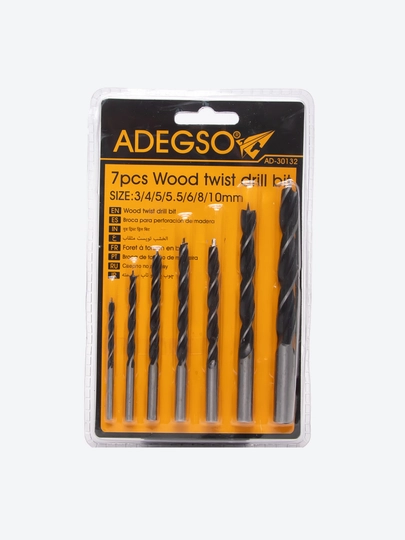ADEGSO yog‘och parmalari to‘plami 7 dona - 3, 4, 5, 5.5, 6, 8, 10 mm - 