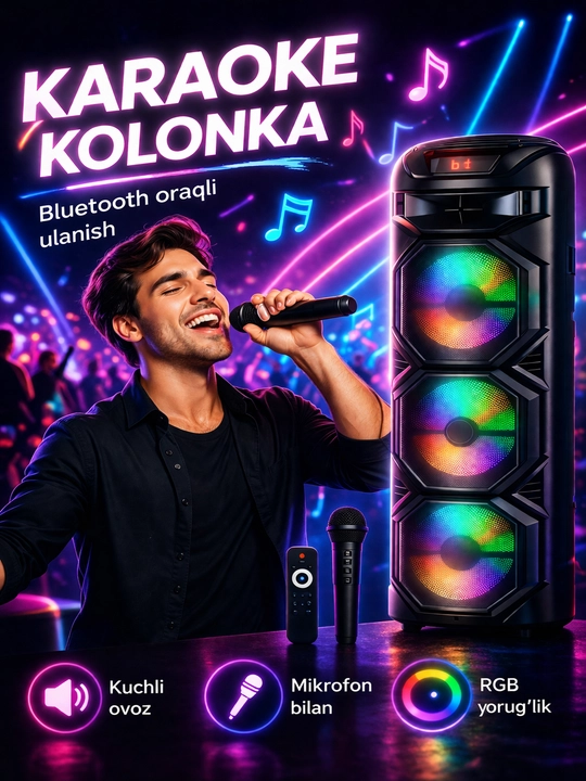 Bluetooth ZQS 8301- 8308-katta musiqa karnayi, simsiz mikrofon