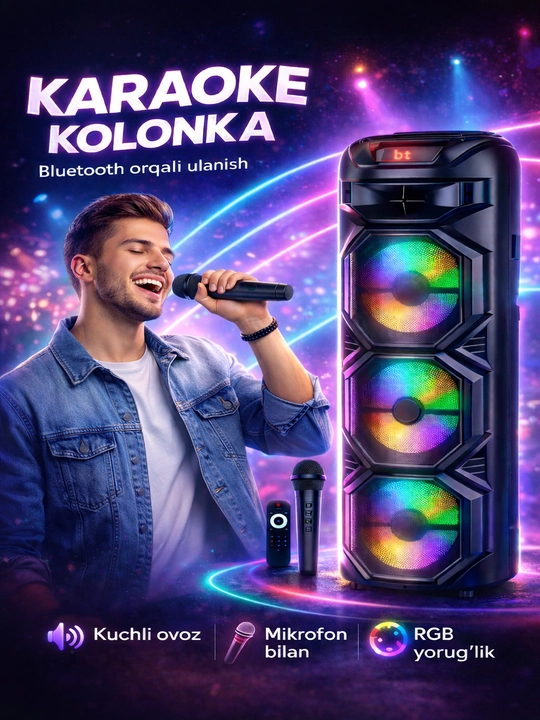 Bluetooth ZQS 8301- 8308-katta musiqa karnayi, simsiz mikrofon