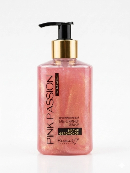 Гель-шиммер для душа Pink Passion магия феромонов, парфюмированный, 300 г, Белика-М - 