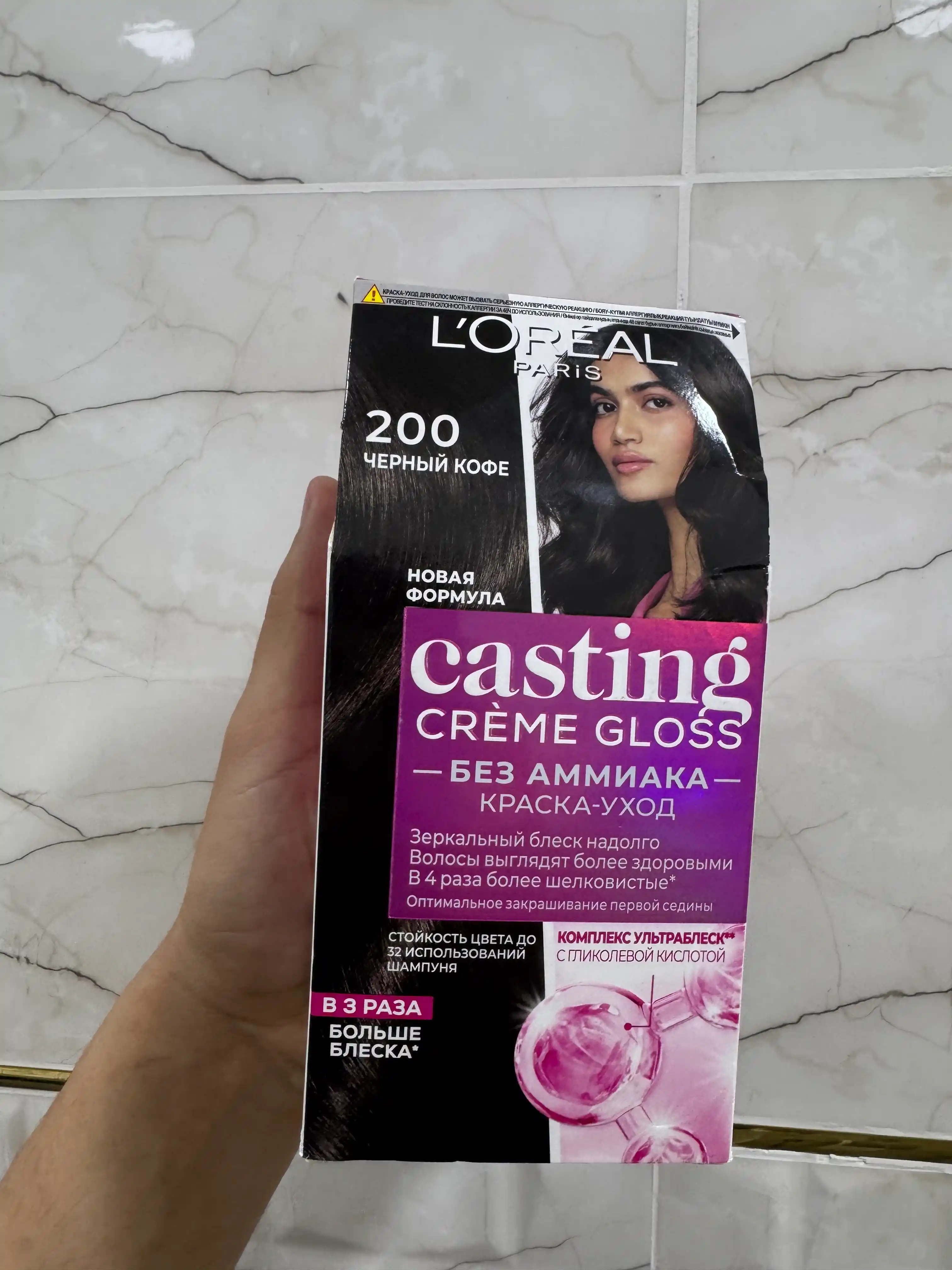 Краска для волос L'Oreal Casting, 200 черный кофе