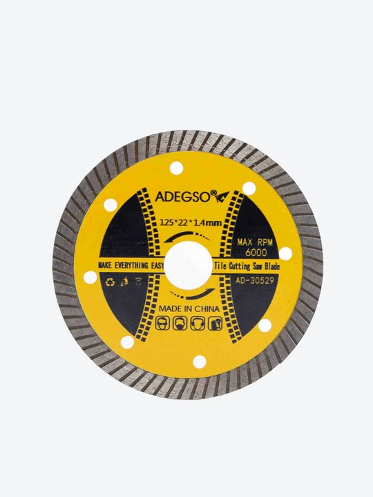 ADEGSO AD-30529 olmosli kafel kesuvchi disk, 125x22 mm, 1.4 mm, 6000 RPM - 