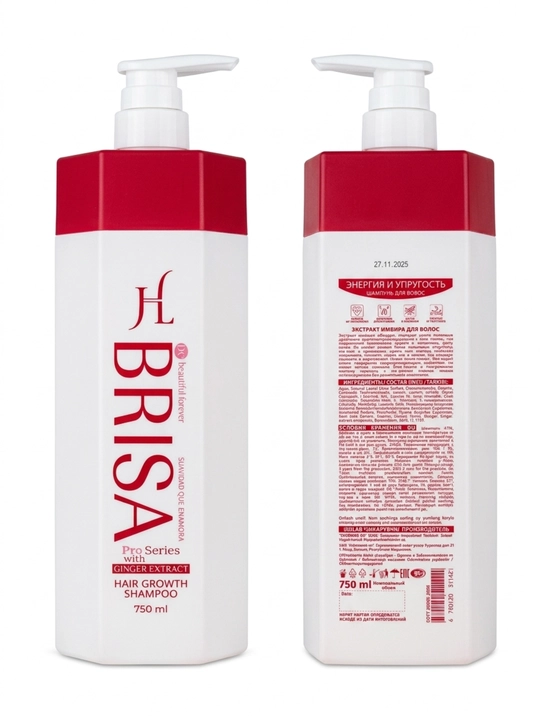 Professional soch shampuni 750 ml: zanjabil, aloe, jenshen