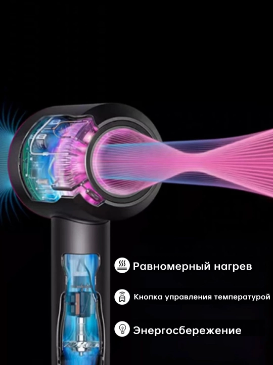 Фен для волос профессиональный HAN RIVER, с отрицательными ионами и защитой от перегрева