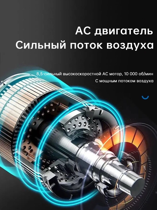 Фен для волос профессиональный HAN RIVER, с отрицательными ионами и защитой от перегрева