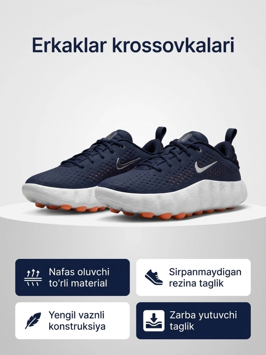 Erkaklar va ayollar uchun NlKE Mind 002. 40-44 o'lchamdagi sport krossovkalari - 