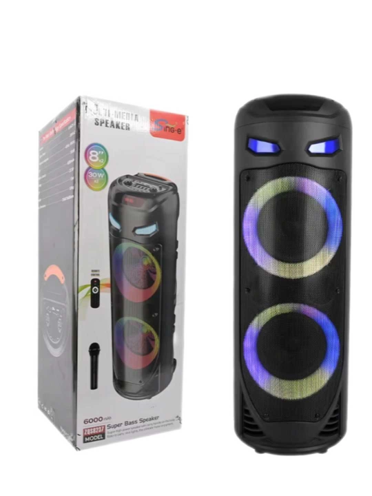 Katta Bluetooth pultli simsiz mikrofonli RGB yoritish va kataoke bilan