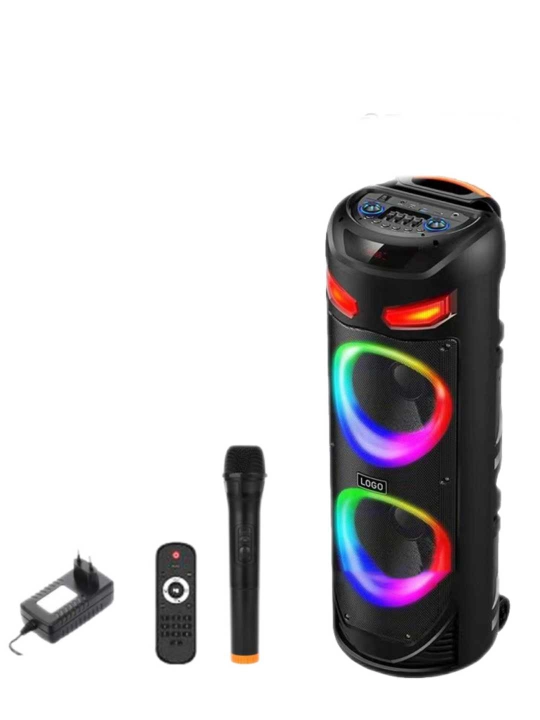 Katta Bluetooth pultli simsiz mikrofonli RGB yoritish va kataoke bilan