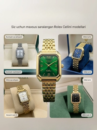 Женские кварцевые часы Rolex, классические, металлический браслет, в подарочной коробке