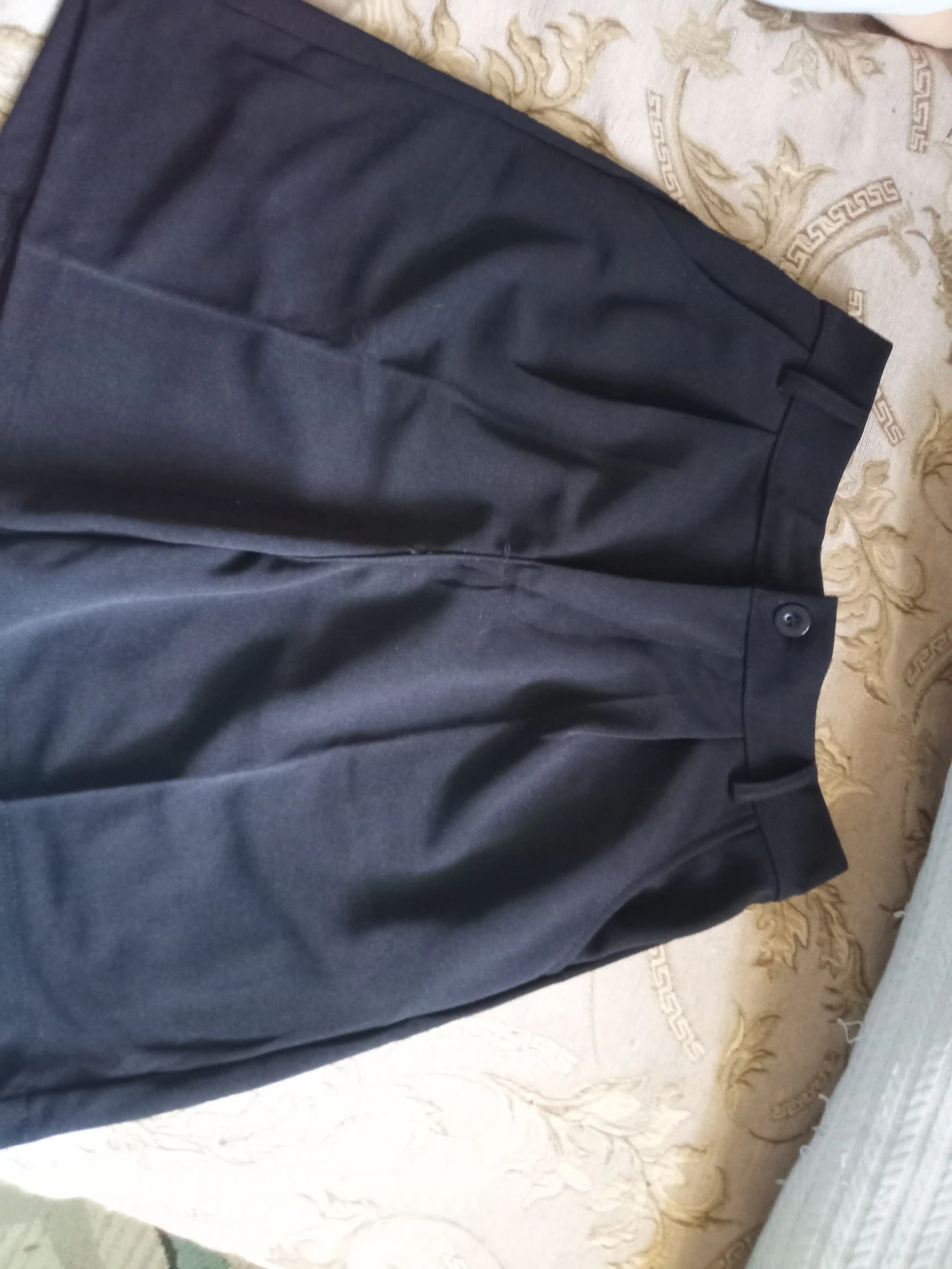 Ayollar uchun bermuda shortiklar, baland bel, erkin fason, yozgi