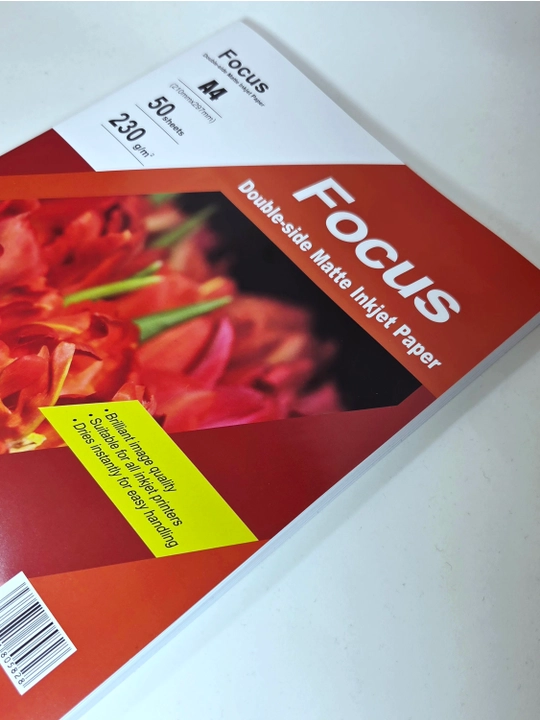 Focus A4 mat foto qog'ozi, 230/250/300 g/m², 50 dona, ikki tomonlama