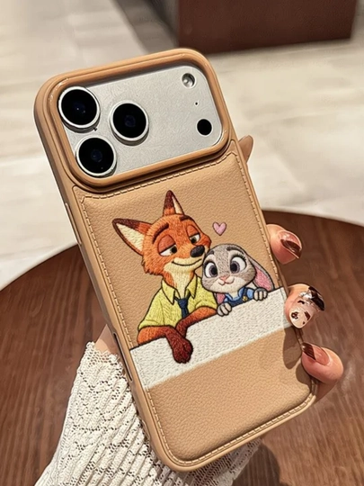 Чехол для телефона Disney Zootopia для iPhone 17 Pro Max – с дизайном Nick и Judy, кожаный - 