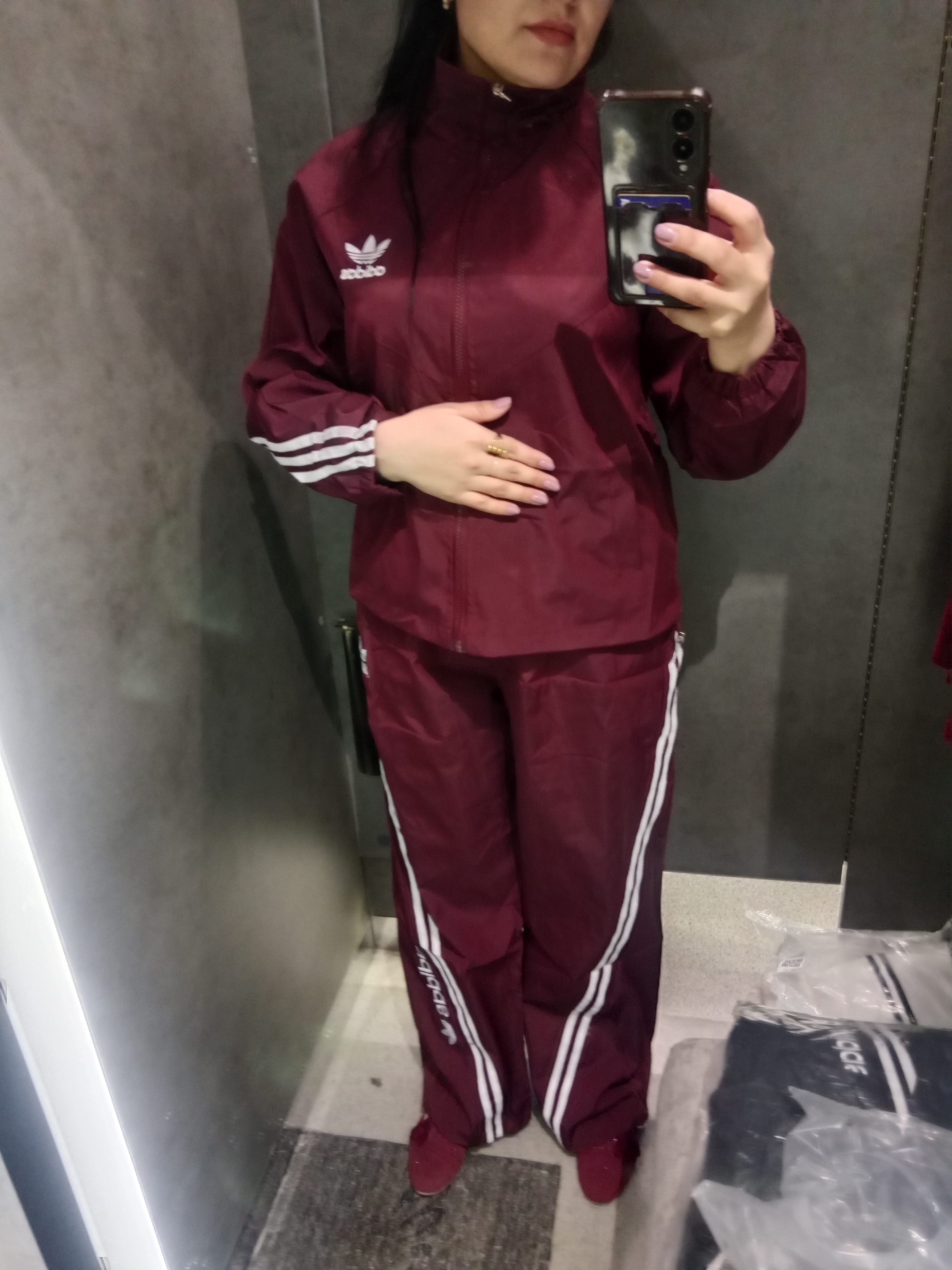 Ayollar sport kostyumi, bahor-kuz, plashli matodan, yengil kostyum, kurtka + shim, 48-54