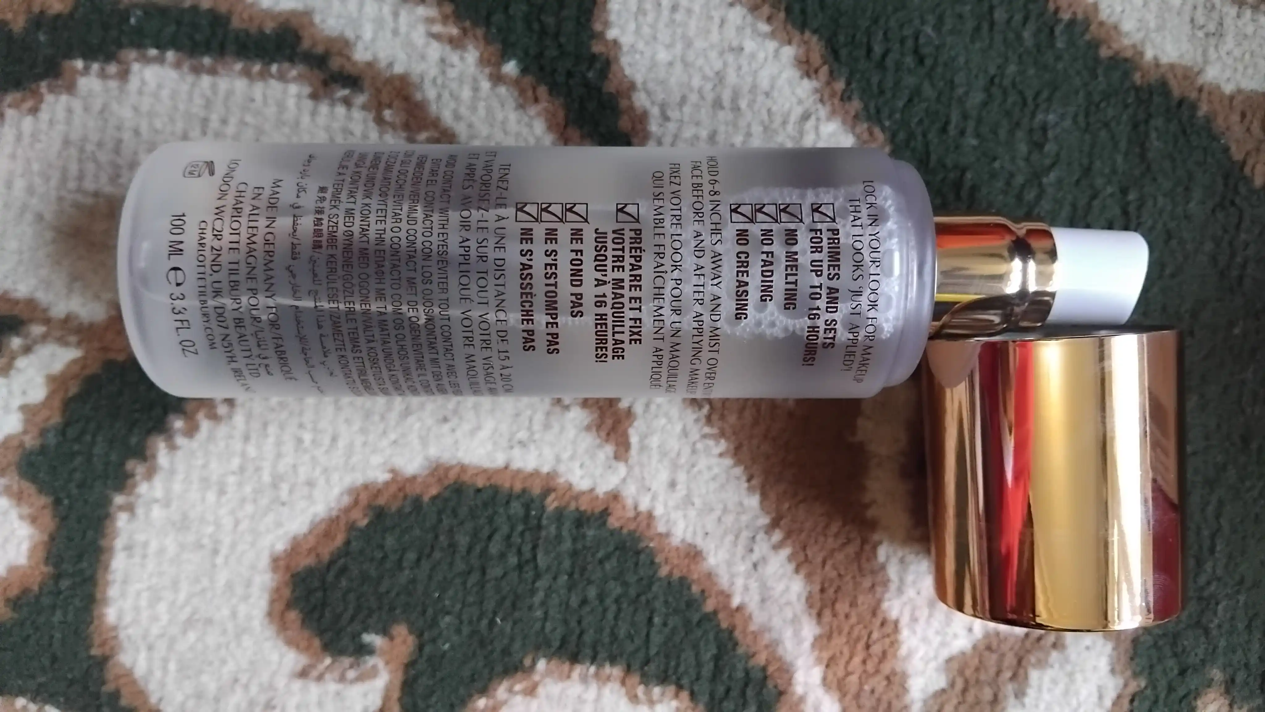 Fiksator sprey makiyaj qotiruvchi Charlotte Tilbury Airbrush Flawless Setting Spray, 100 ml