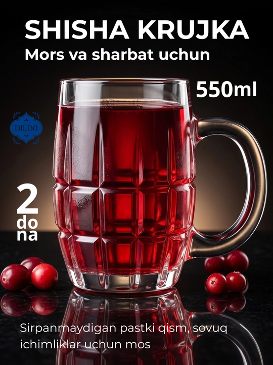 Pivo uchun pivo bokallari to‘plami, krujka, hajmi, 400, 500 ml, 2, 6 donadan, shishadan - 