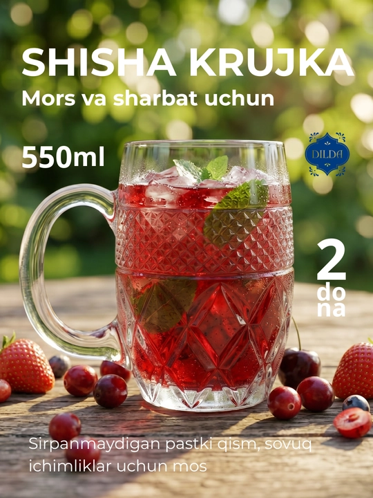 Pivo uchun pivo bokallari to‘plami, krujka, hajmi, 400, 500 ml, 2, 6 donadan, shishadan - 