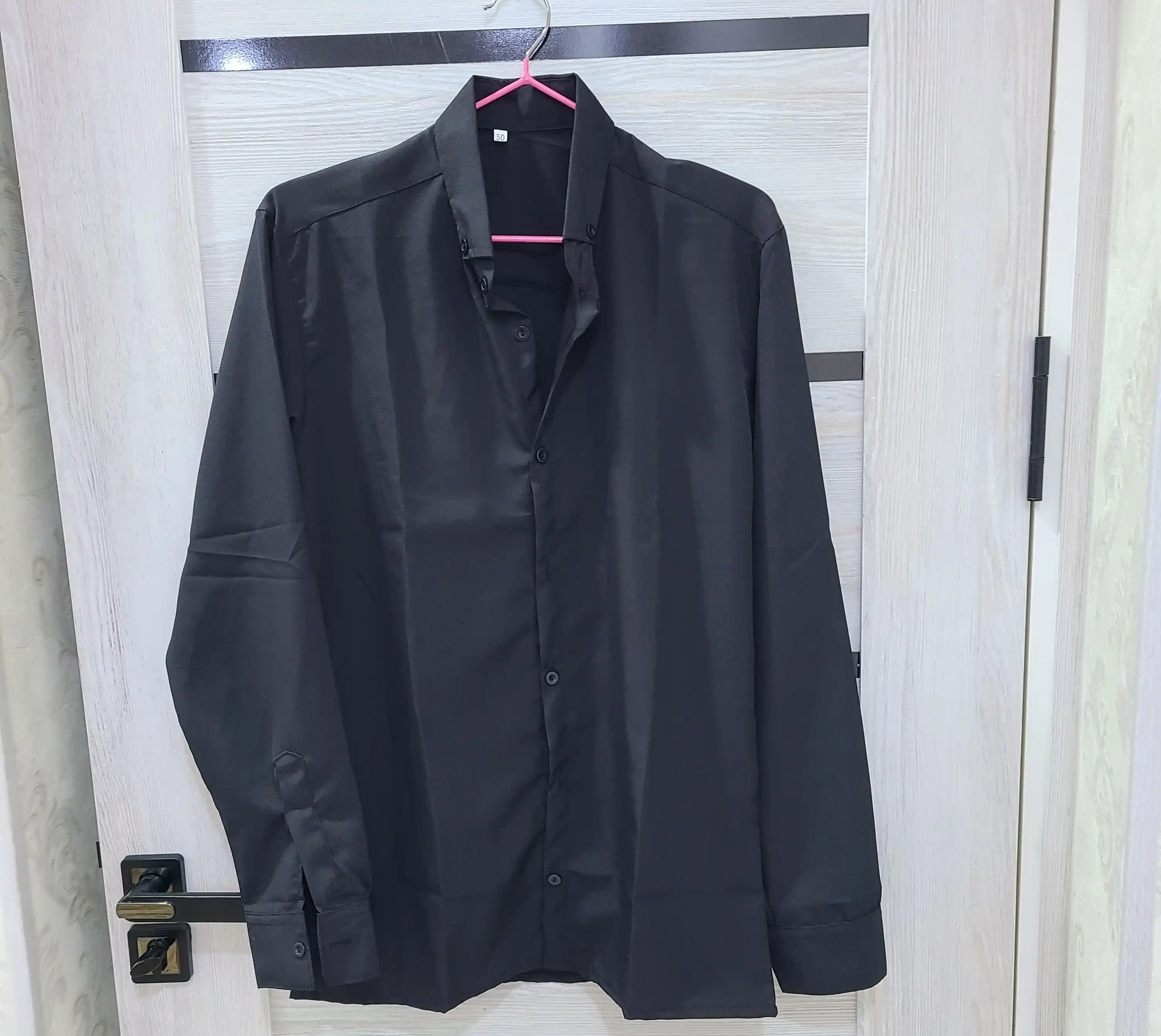 Erkaklar ko‘ylagi, klassik, belga yopishgan, yo‘l-yo‘l, bir xil rangli Slim Fit