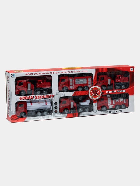 Игрушечные пожарные машины XLQ-6, 6 шт - 