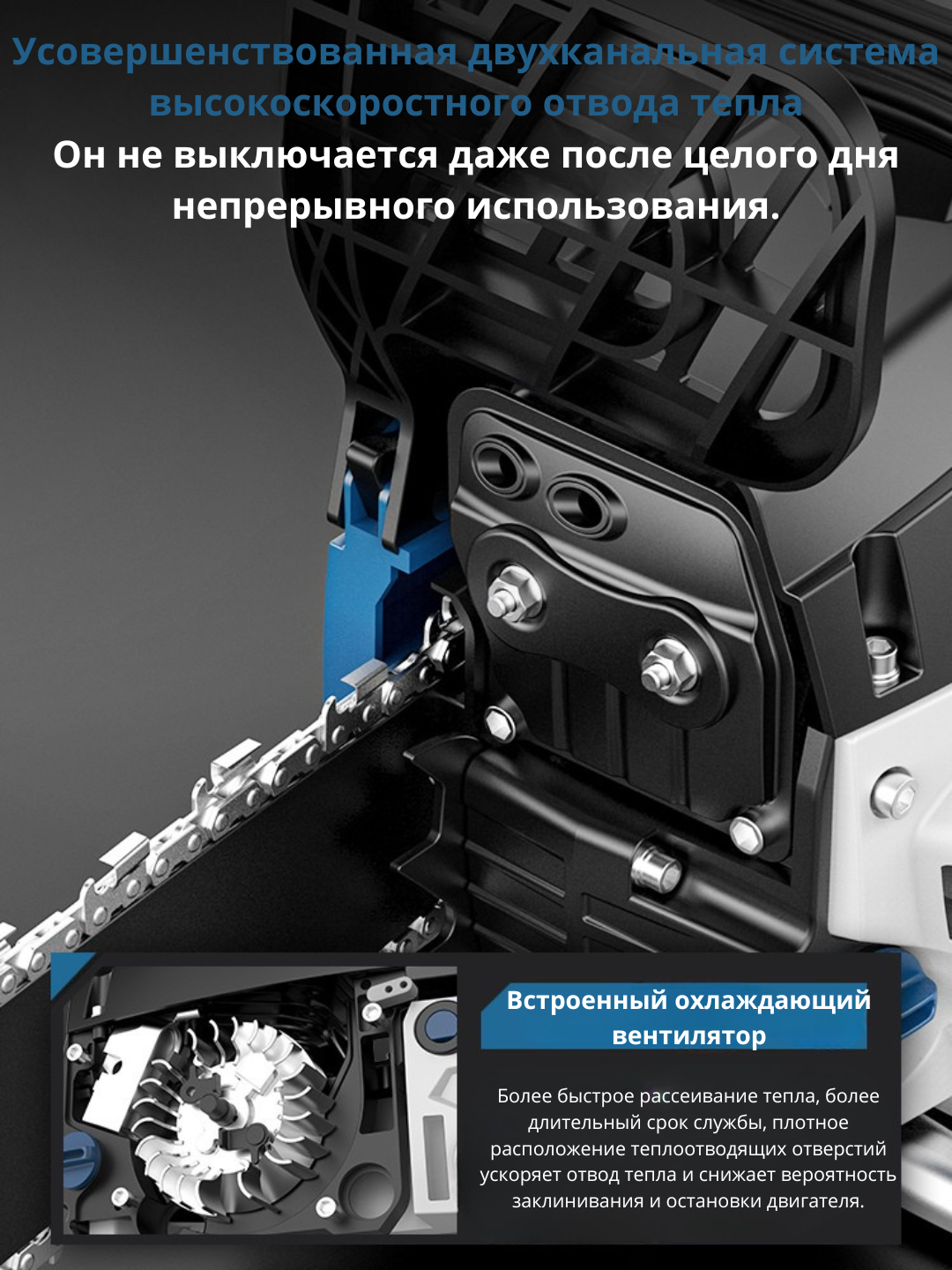 Бензопила 12/20-дюймовая HYUNDAI