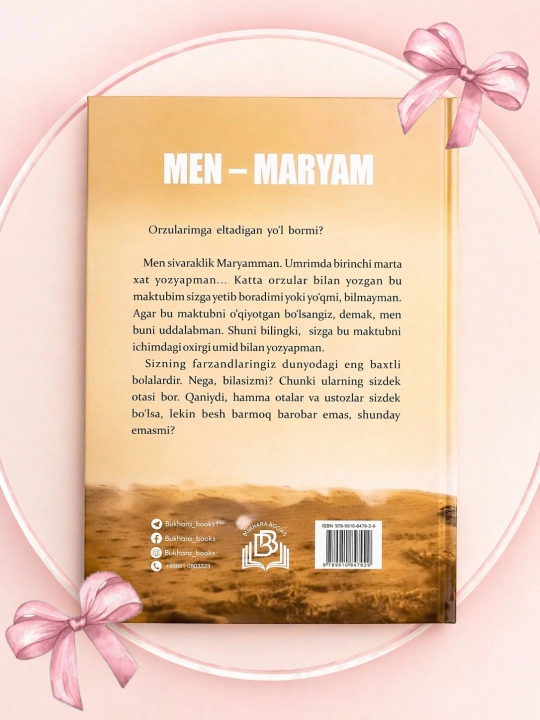 Men – Maryam kitobi Alishan Kapaklikaya Badiiy roman