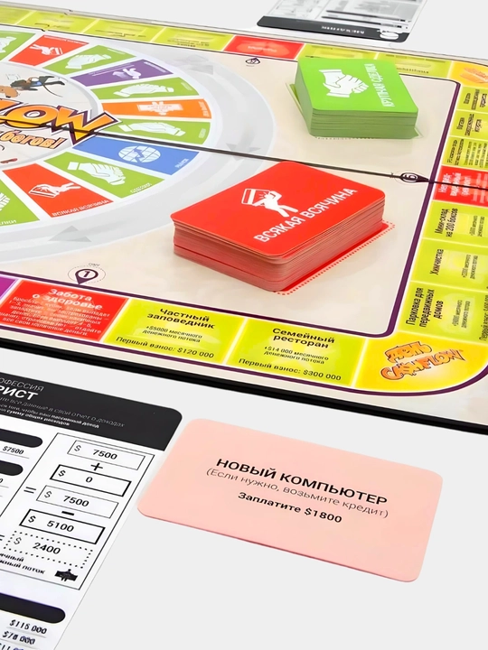 Настольная игра Cashflow, денежный поток, вырвись из крысиных бегов
