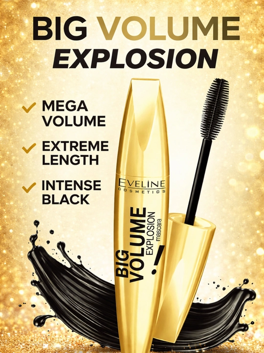Kipriklar uchun tush Eveline Big Volume Explosion, 12 ml
