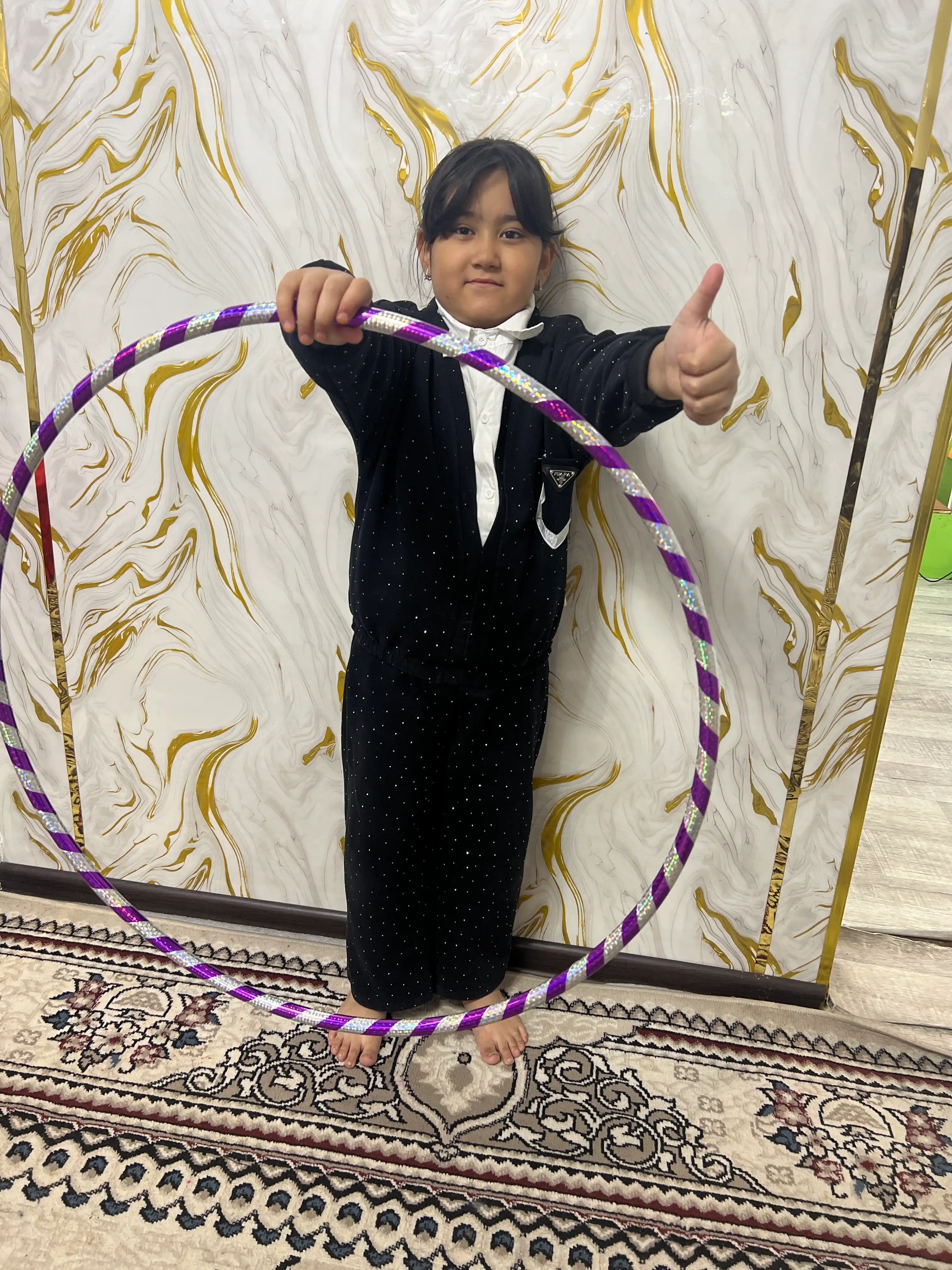 Обруч для гимнастики цветной — лёгкий пластиковый hula hoop для детей и взрослых