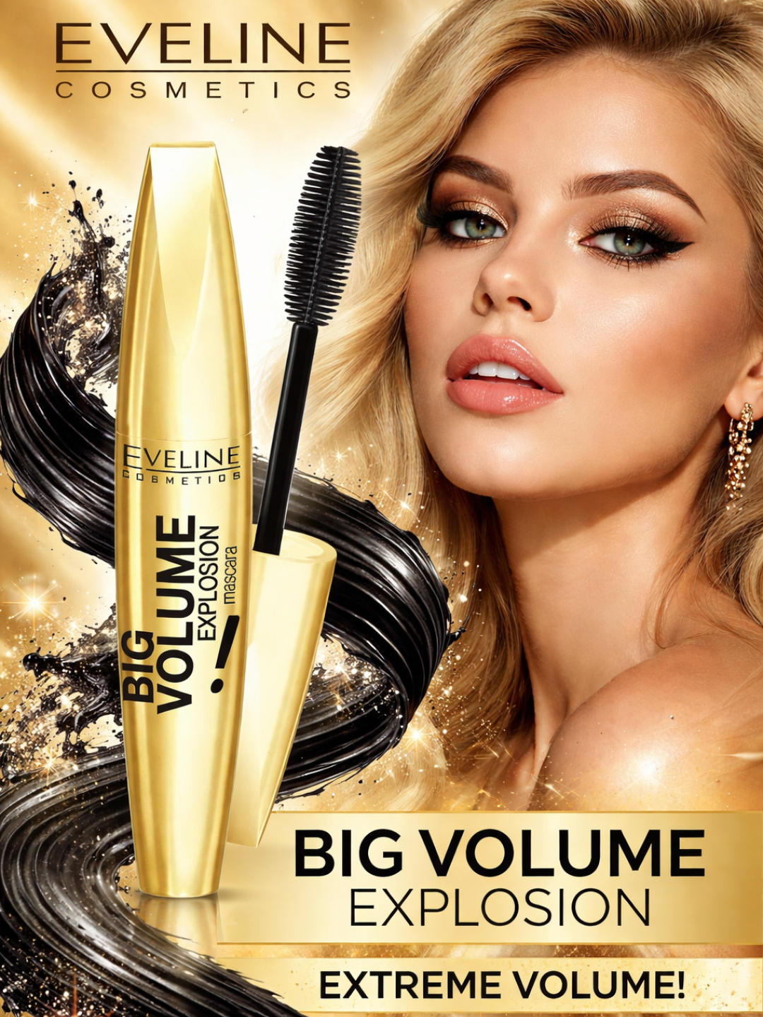 Kipriklar uchun tush Eveline Big Volume Explosion, 12 ml - 
