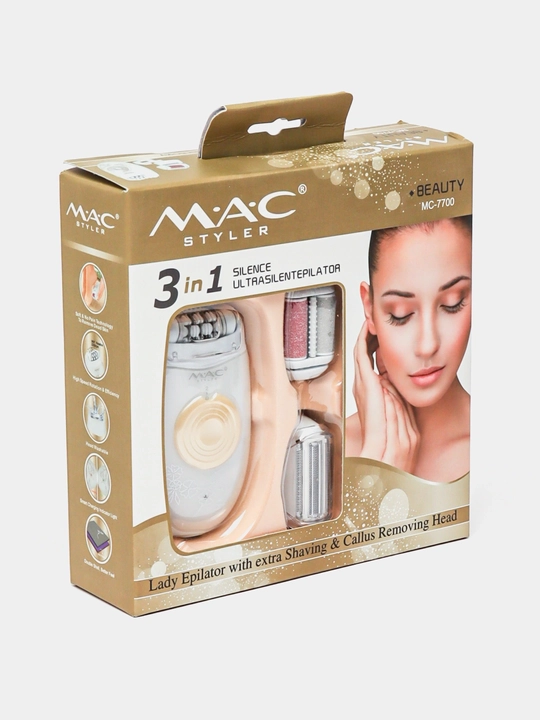 Эпилятор для женщин Mac Styler MC-7700, беспроводной эпилятор, набор 3 в 1