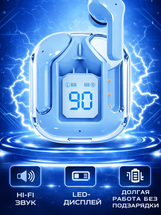 LED displeyli TWS M10 simsiz quloqchin, sensor boshqaruv, Bluetooth