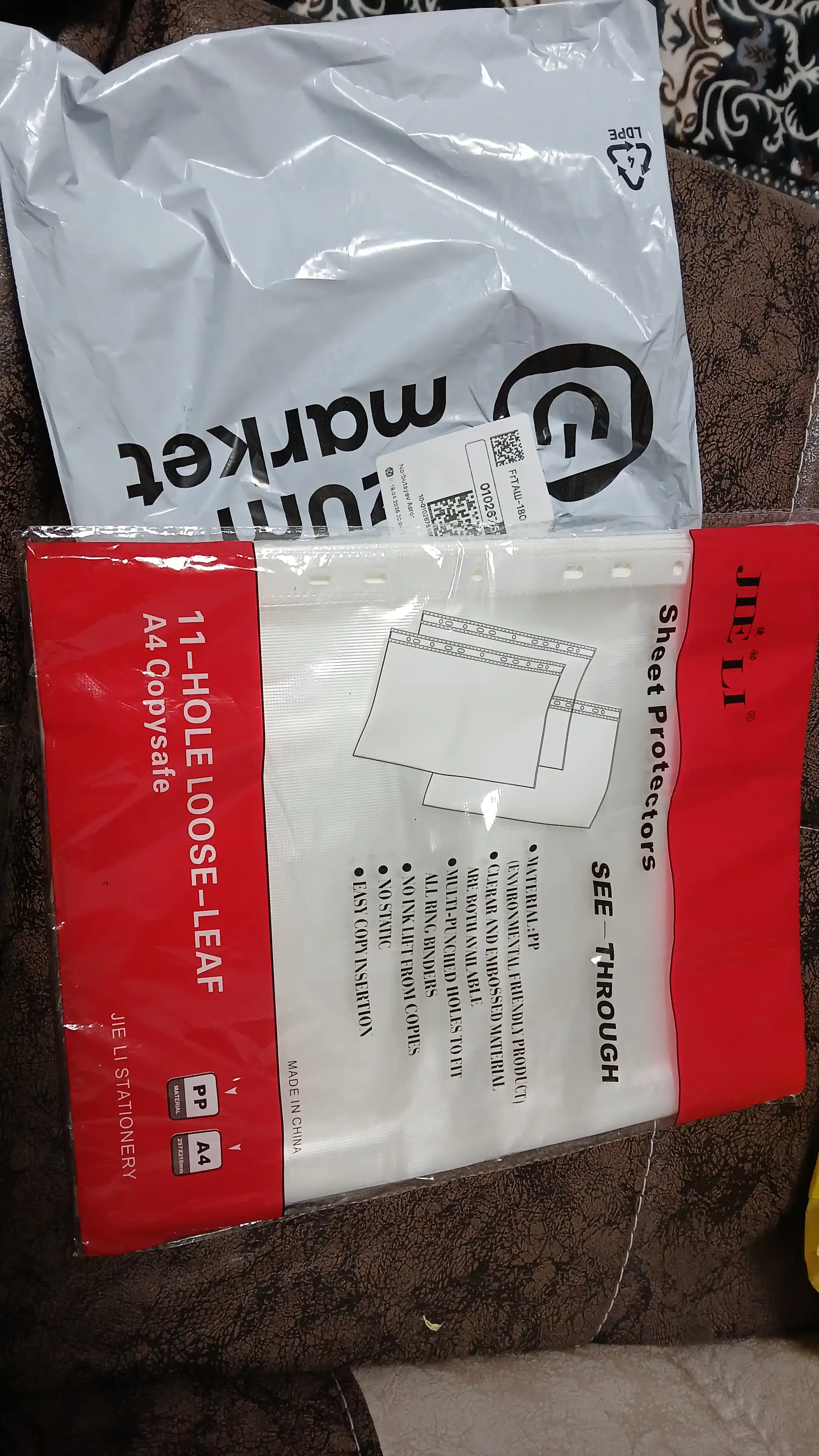 Fayl - papkalari, 100 dona, qog'ozlar uchun, A4, teshilgan, "Dolphin"