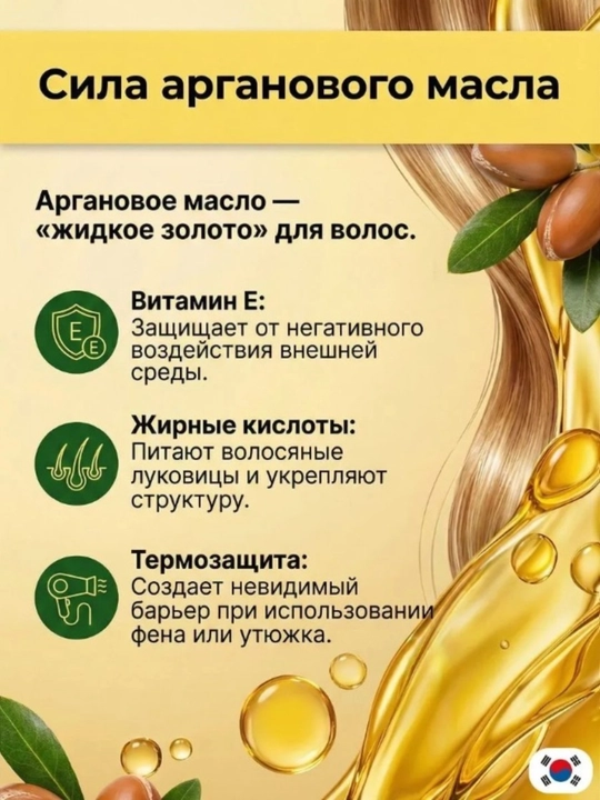 Shikastlangan sochlar uchun  balzam,konditsioner argan yog'i qo'shilgan, Koreya maxsulot