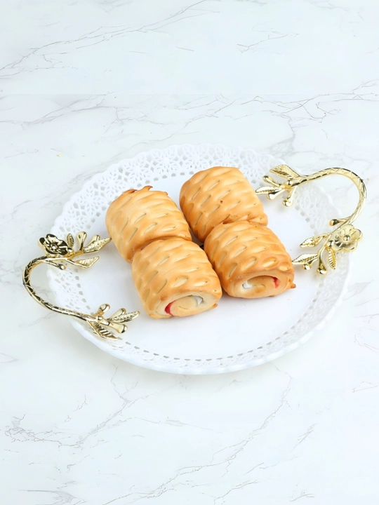 Patnis 2 dona Servirovka patnisi, Bogema, meva, desert, qahva va choy uchun oshxona idishi