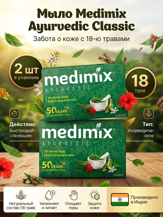 Medemix - toshmalar va yog‘li teriga qarshi tabiiy sovun - 