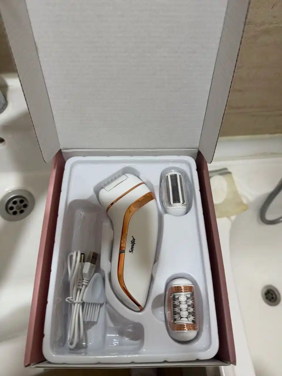 Sonifer SF-9551 3 в 1 эпилятор - беспроводной, с подсветкой, для всего тела, USB-зарядка