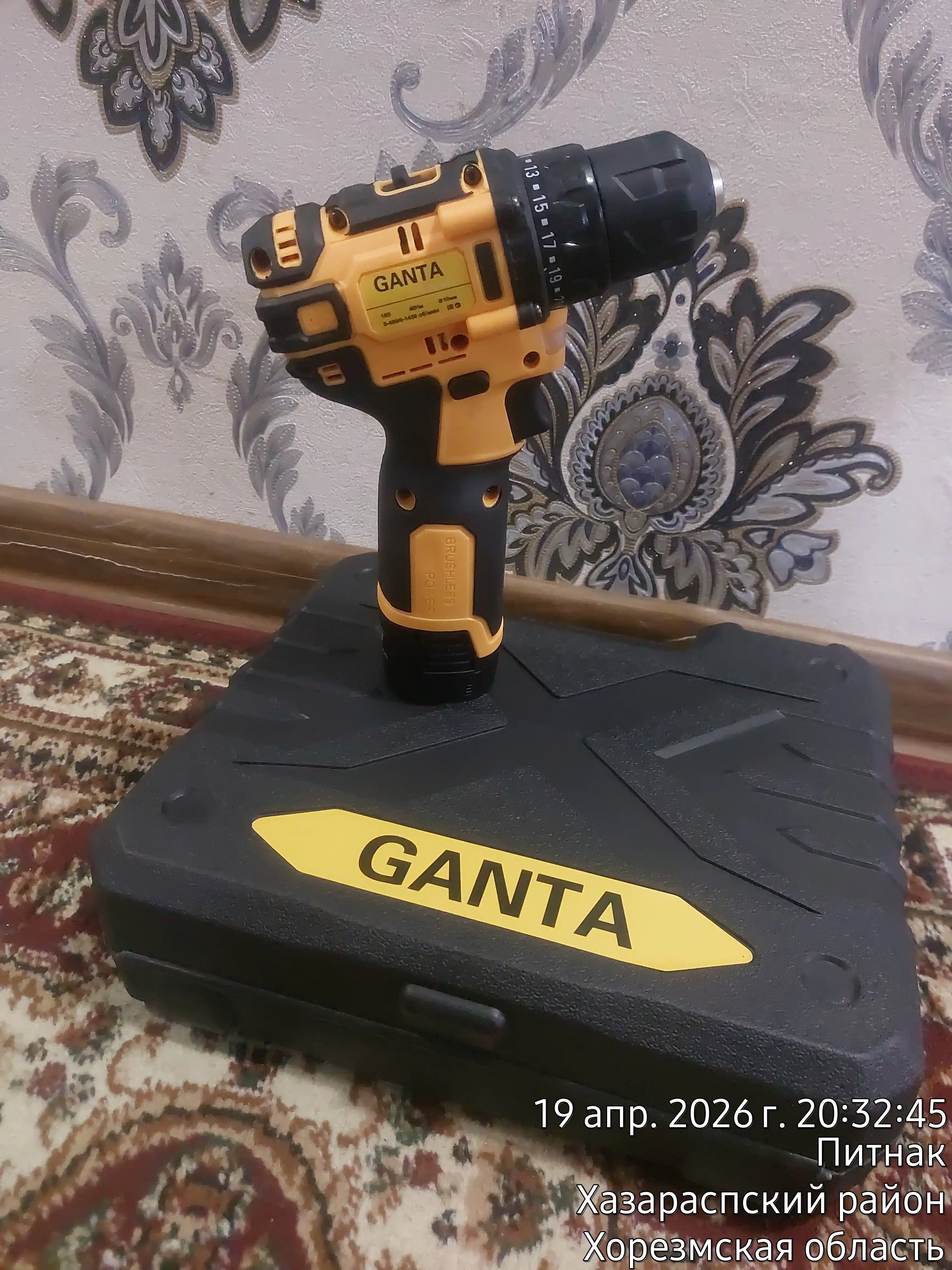 GANTA akkumulyatorli burama mix, cho‘tkali, cho‘tkasiz, 18V, 21V