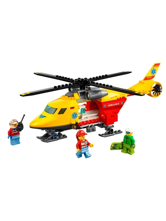 Развивающий конструктор Сити Cities "Вертолет скорой помощи", совместим с LEGO CITY