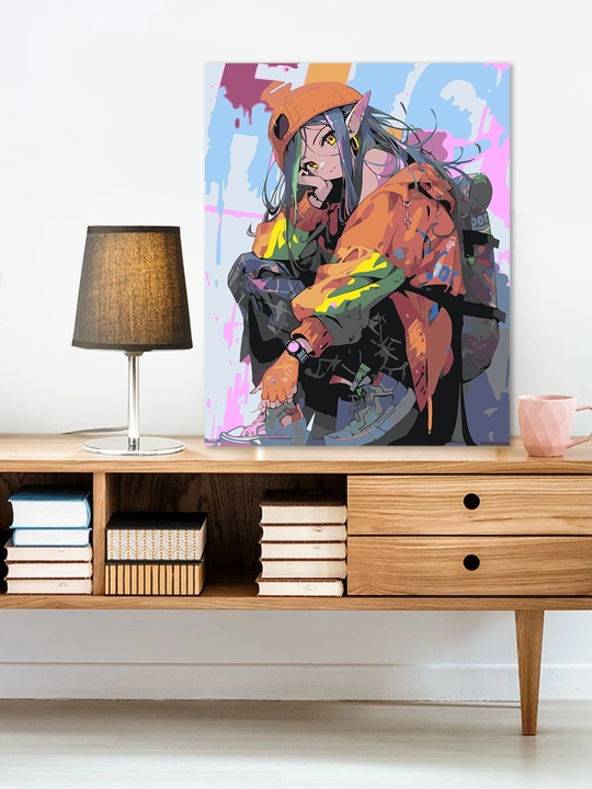 Raqamlar bo'yicha rasm chizish to'plami ARTERY Anime, 40x50 sm, bo'yoqlar bilan