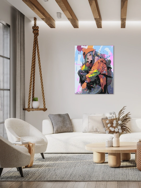 Raqamlar bo'yicha rasm chizish to'plami ARTERY Anime, 40x50 sm, bo'yoqlar bilan