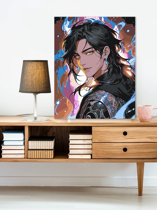 Raqamlar bo'yicha rasm chizish to'plami ARTERY Anime, 40x50 sm, bo'yoqlar bilan