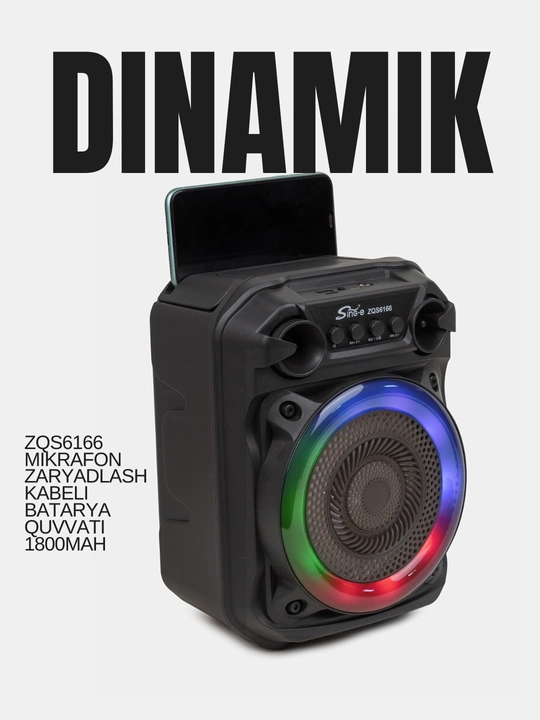 Bluetooth karaoke karnay ZQS 6166, 14100 + mikrofon