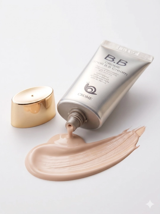 СROME SNAIL BB krem SPF50+ ko'p funksiyali oqartiruvchi tonal krem, ulitkali koreyskiy