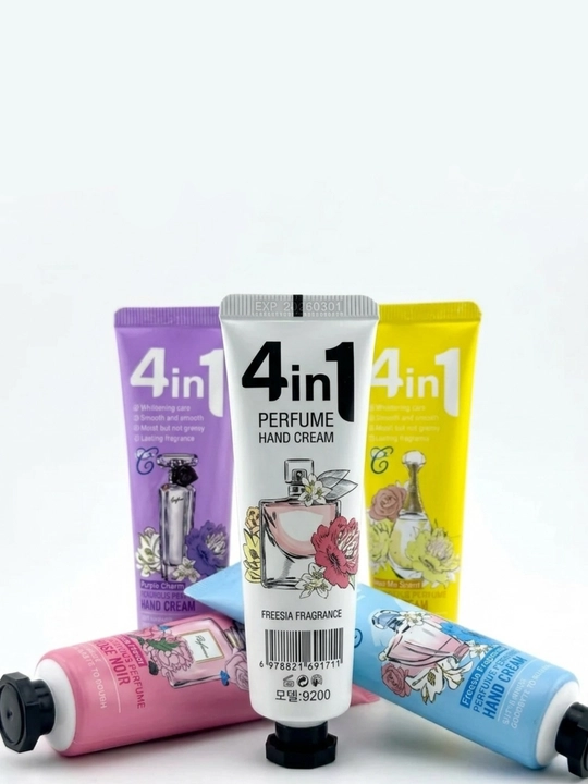 4 in 1 namlantiruvchi qo`l kremlari sovg`a to`plami, 5 xil hid, mini format
