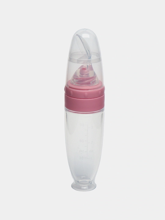 Qoshiqchali bolalar butilkasi 90 ml, pyure va kasha uchun, BPA FREE