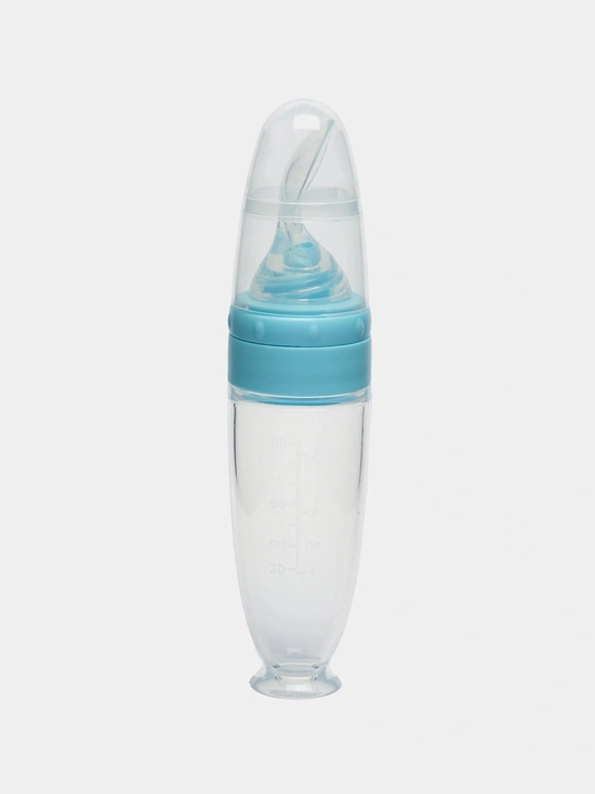 Qoshiqchali bolalar butilkasi 90 ml  pyure va kasha uchun, BPA FREE