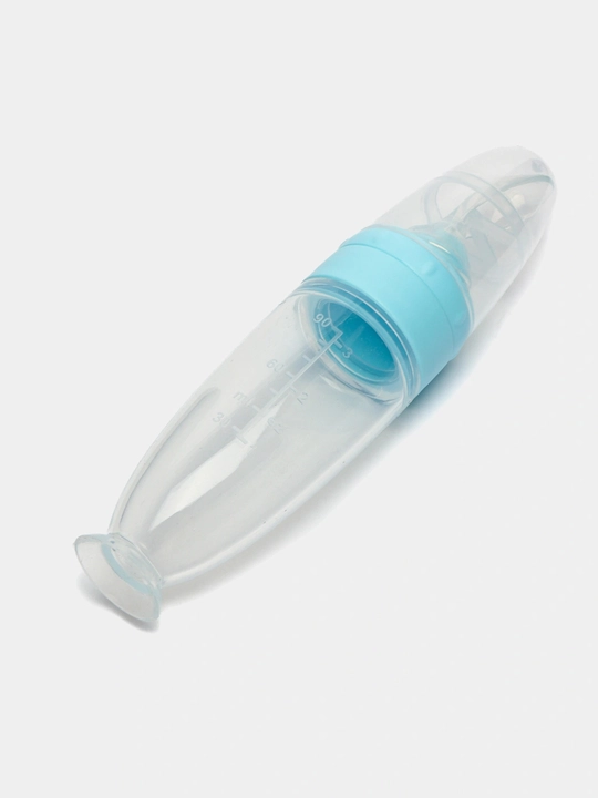 Qoshiqchali bolalar butilkasi 90 ml  pyure va kasha uchun, BPA FREE