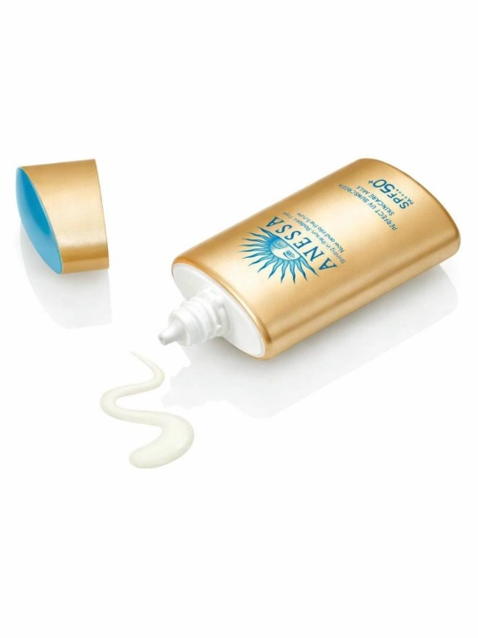 Anessa SPF 50+ quyoshdan himoya kremi – suvga chidamli sunscreen, yuz va tana uchun