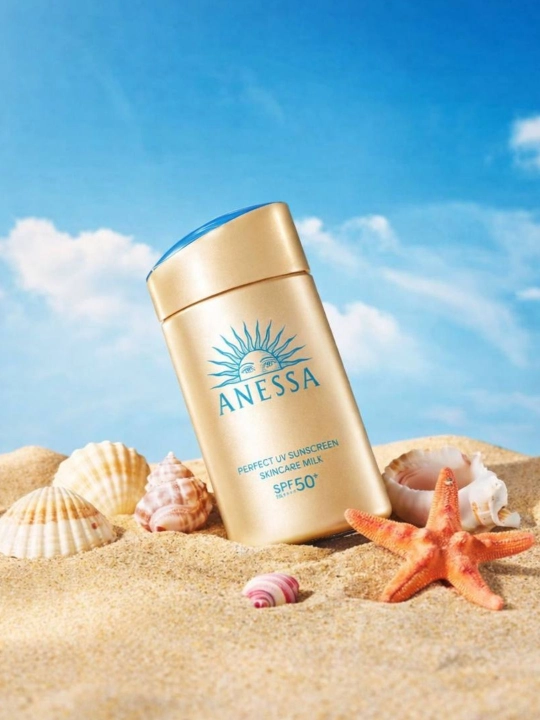 Anessa SPF 50+ quyoshdan himoya kremi – suvga chidamli sunscreen, yuz va tana uchun