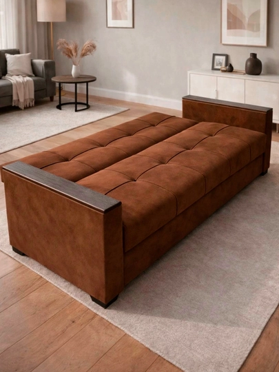 Диван-кровать Urban Loft с откидной спинкой — TILABOL-GLUXOVOY-КОРИЧН