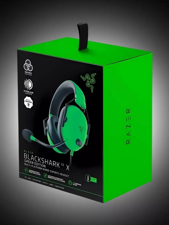 Razer BlackShark V2X o'yin quloqchini, 7.1 surround, mikrofonli